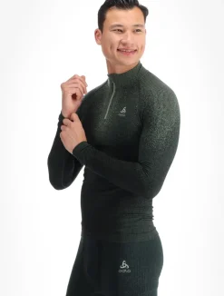 BL Top Turtle Neck L/S Half Zip Performance Warm Blackcomb skipully heren