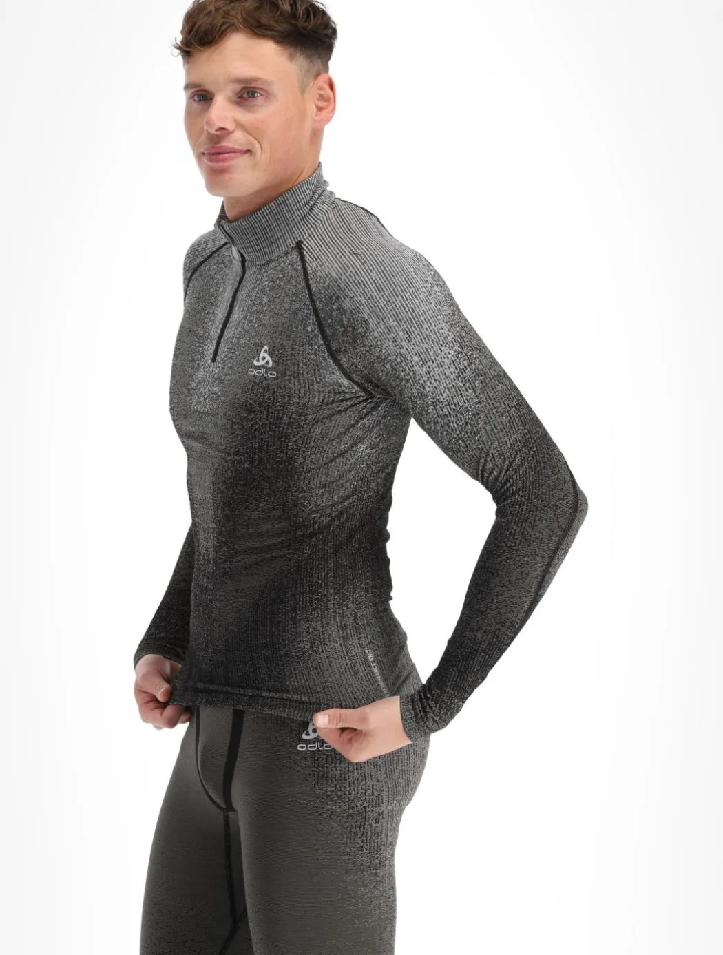 BL Top Turtle Neck L/S Half Zip Performance Warm Blackcomb skipully heren